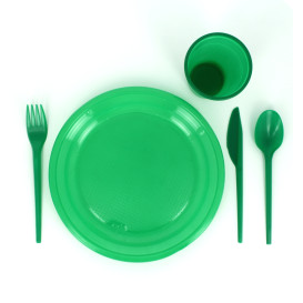 Plastikteller Flach Grün 205mm (960 Einheiten)