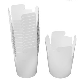 Faltbox Pappe weiß Verpackung "To Go" 529ml (500 Einh.)