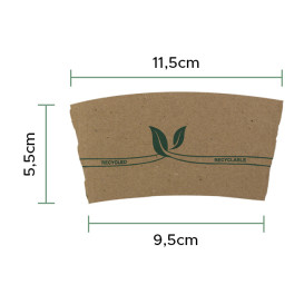 Karton Abdeckung für Becher Ø7 x h6 cm (100 Einheiten)