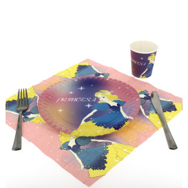 Kartonteller Design Prinzessinen 23cm (504 Einheiten)