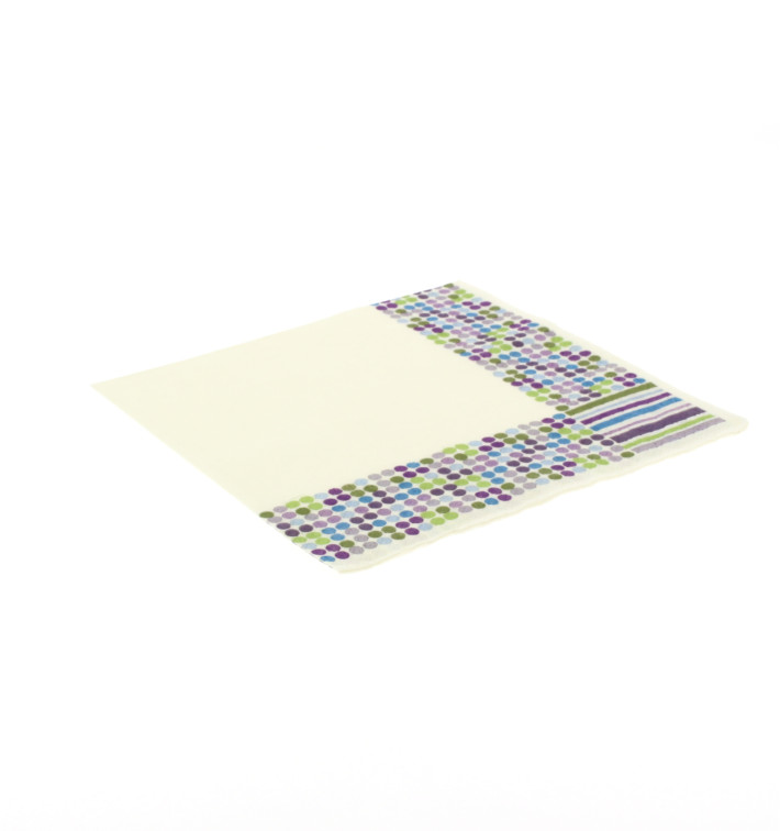 Papierservietten Design Striche und Punkte 33x33cm Papierservietten Design Striche und Punkte 33x33cm
