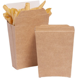 Geschlossene Pommes Box kraft (25 Einh.)