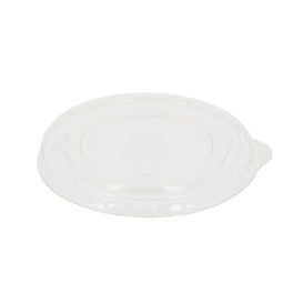 Deckel ohne Loch Flach für Becher PET 9K, 364, 425 und 550ml Ø9,5cm (100 Einh.)