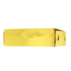 Box für Süßwaren und Konfekt gold 14x8x3,5cm 
