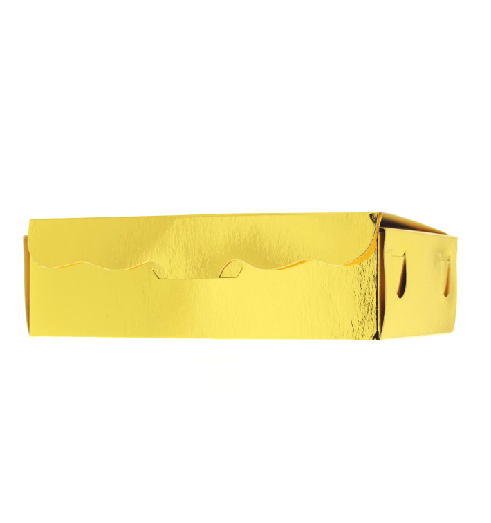 Box für Süßwaren und Konfekt gold 14x8x3,5cm Box für Süßwaren und Konfekt gold 14x8x3,5cm