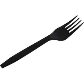 Tenedor 15cm Negro para Bol Ondulado PET 750cc y 1000cc 