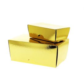 Box für Süßwaren und Konfekt gold 19x11x8,5cm (5 Einh.)