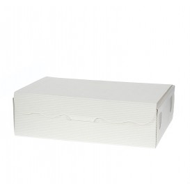 Box für Süßwaren und Konfekt weiß 11x6,5x2,5cm 