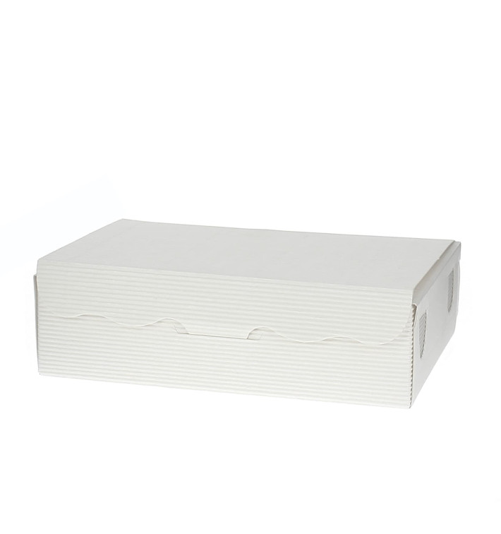 Box für Süßwaren und Konfekt weiß 17x10x4,2cm Box für Süßwaren und Konfekt weiß 17x10x4,2cm