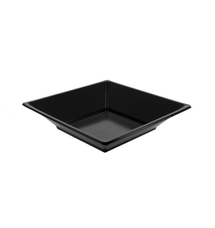 Plastikteller Viereckiger Tiefe schwarz 170mm Plastikteller Viereckiger Tiefe schwarz 170mm