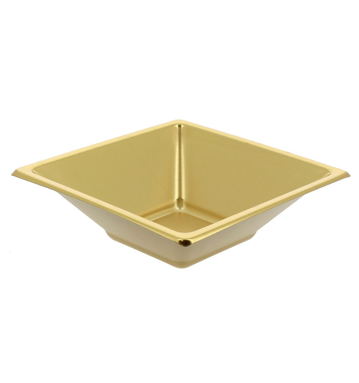 Viereckiger Plastikschale Gold 120x120x40mm Viereckiger Plastikschale Gold 120x120x40mm