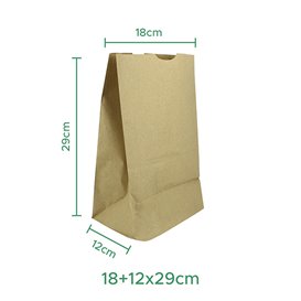 Papiertüten ohne Griff kraft-braun 18+12x29cm (25 Einh.)