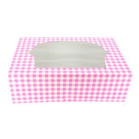 Cupcake Box für 6-Cupcake 24,3x16,5x7,5cm pink (20 Einh.)