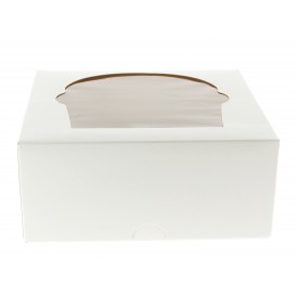 Cupcake Box für 4-Cupcake 17,3x16,5x7,5cm weiß (140 Einh.)