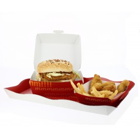 Hamburger box-Pappe 14x13x7cm (450 Einheiten)