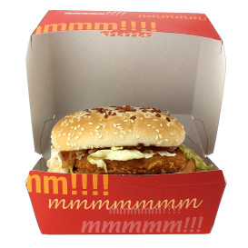Hamburger box-Pappe-XXL 15,5x15,5x8cm 