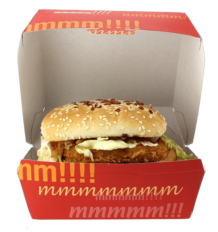 Hamburger box-Pappe 14x13x7cm Hamburger box-Pappe 14x13x7cm