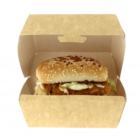 Hamburger Box Kraft XXL 14,5x14,5x8 cm (400 Stück)
