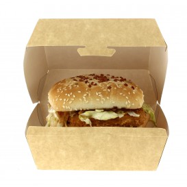 Hamburger box-Kraft 14x13x7cm 