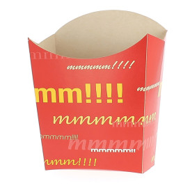 Kleiner Pommes Schütte Faltbox Verpackung 8,2x2,2x9cm 