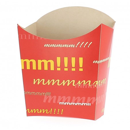 Medium Pommesschütte Faltbox 8,2x3,5x12,5cm (25 Stück)