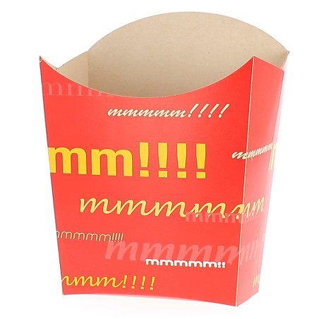 Große Pommesschütte Faltbox 8,2x3,3x14,9cm (25 Stück)