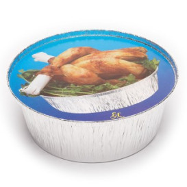 Pappdeckel für rund Aluschalen 1.900ml 