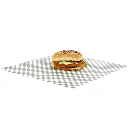 Wachspapier fettdicht für Burger Schwarz 28x33cm (4.000 Einh.)