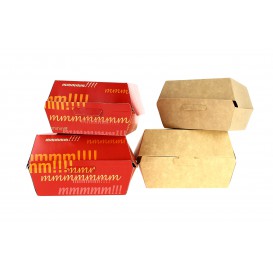 Hamburger box-Pappe 14x13x7cm (25 Einheiten)