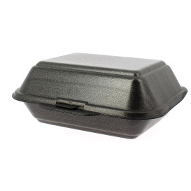 Verpackung Lunchbox FOAM Schwarz 185x155x70mm (500 Einh.)