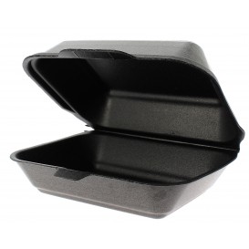 Verpackung Lunchbox FOAM Schwarz 185x155x70mm 
