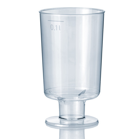 Plastikgläser mit Fuß 100ml (600 Stück)