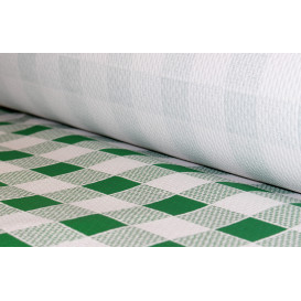 Rolle Papiertischdecke Kariert grün 1x100 Meterware 40g 