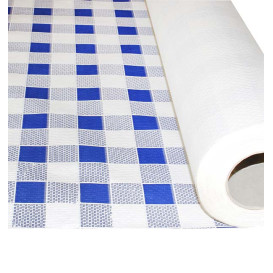 Rolle Papiertischdecke Kariert blau 1x100 Meterware 40g (1 Einh.)