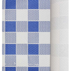 Rolle Papiertischdecke Kariert blau 1x100 Meterware 40g (1 Einh.)