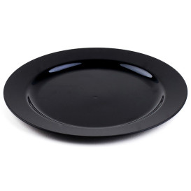 Plastik Teller extra Stark schwarz 15cm 