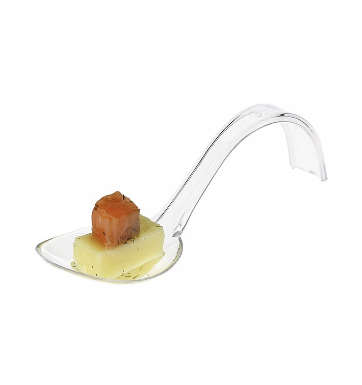 Transp. Verkostung Löffel Flach mit Anfasser 130mm Transp. Verkostung Löffel Flach mit Anfasser 130mm