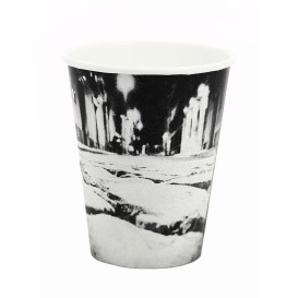 Karton Kaffeebecher mit Dekor "Parisian" 8 Oz/240 ml Ø7,9cm (50 Einh.)