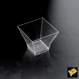 Plastikschüssel Verkostung Pagoda Transparent 62x62 mm (500 Einh.)