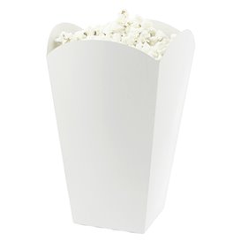 Medium Popcorn box weiß 90gr. 7,8x10,5x18cm (25 Einh.)