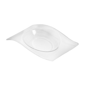 Plastikteller Verkostung Flat Transparent 8x6,6 cm (500 Einh.)