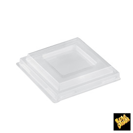 Flacher Deckel "Rombo" für PET Becher 95ml Ø6,3 cm (50 Stück)