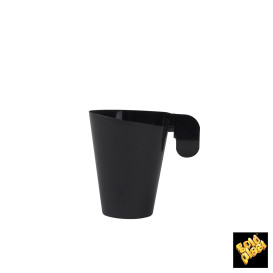 Kunststoff-Degustationsbecher Design Schwarz 72ml (12 Stück)