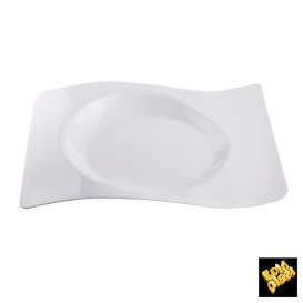 Plastikteller "Wellen" Transparent 8,0x6,6 cm (50 Stück)