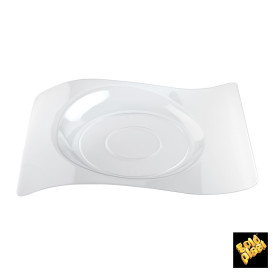Plastikteller "Wellen" Transparent 8,0x6,6 cm (50 Stück)