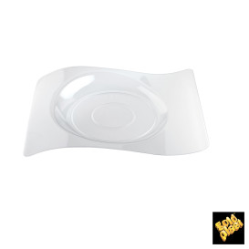 Plastikteller "Wellen" Transparent 8,0x6,6 cm (50 Stück)