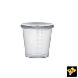 Domdeckel mit Loch für Becher 265ml Ø7,5cm (900 Stück)
