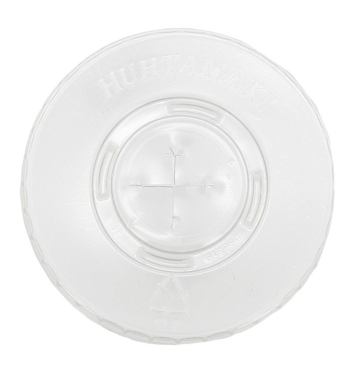 Deckel mit Kreuz Flach für Becher PET 215ml und 295ml Ø8,1cm Deckel mit Kreuz Flach für Becher PET 215ml und 295ml Ø8,1cm