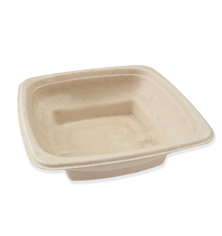 Schüssel Zuckerrohr-Fasern 180x180x40mm Schüssel Zuckerrohr-Fasern 180x180x40mm