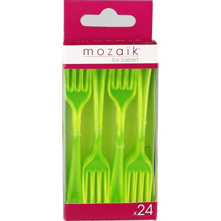 Plastikgabel grün 190mm (10 Stück)